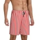 thumbnail image 2 of Fotbe Red And White Stripes Pantalones Cortos de Pijama para Hombre, Ropa de Dormir, Pantalones de Pijama Cortos para Hombre-Medium, 2 of 6