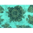 thumbnail image 1 of Ahgly Company Indoor Rectangle Abstract Turquoise Blue Modern Area Rugs, 8' x 12', 1 of 4