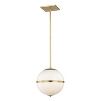 2112-AG Crystorama Lighting Truax - One Light Pendant in Classic Style - 12 Inches Wide by 13.5 Inches High-Aged Brass Finish
