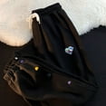 thumbnail image 4 of Pantalones jogger Mujer Gibobby Pantalón de chándal sólido informal con bolsillos de harén corazón Negro XL, 4 of 5