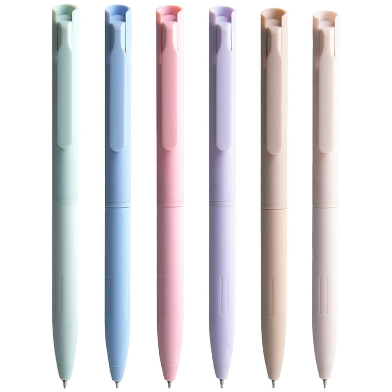  NEWEST Retractable Colored Gel Pens, 0.5mm Fine Point, Quick  Dry Pens with 6 Colored Ink, Smooth Writing for Note Taking Writing Drawing  Coloring Home School Office Supplies (6Pcs) : Office Products