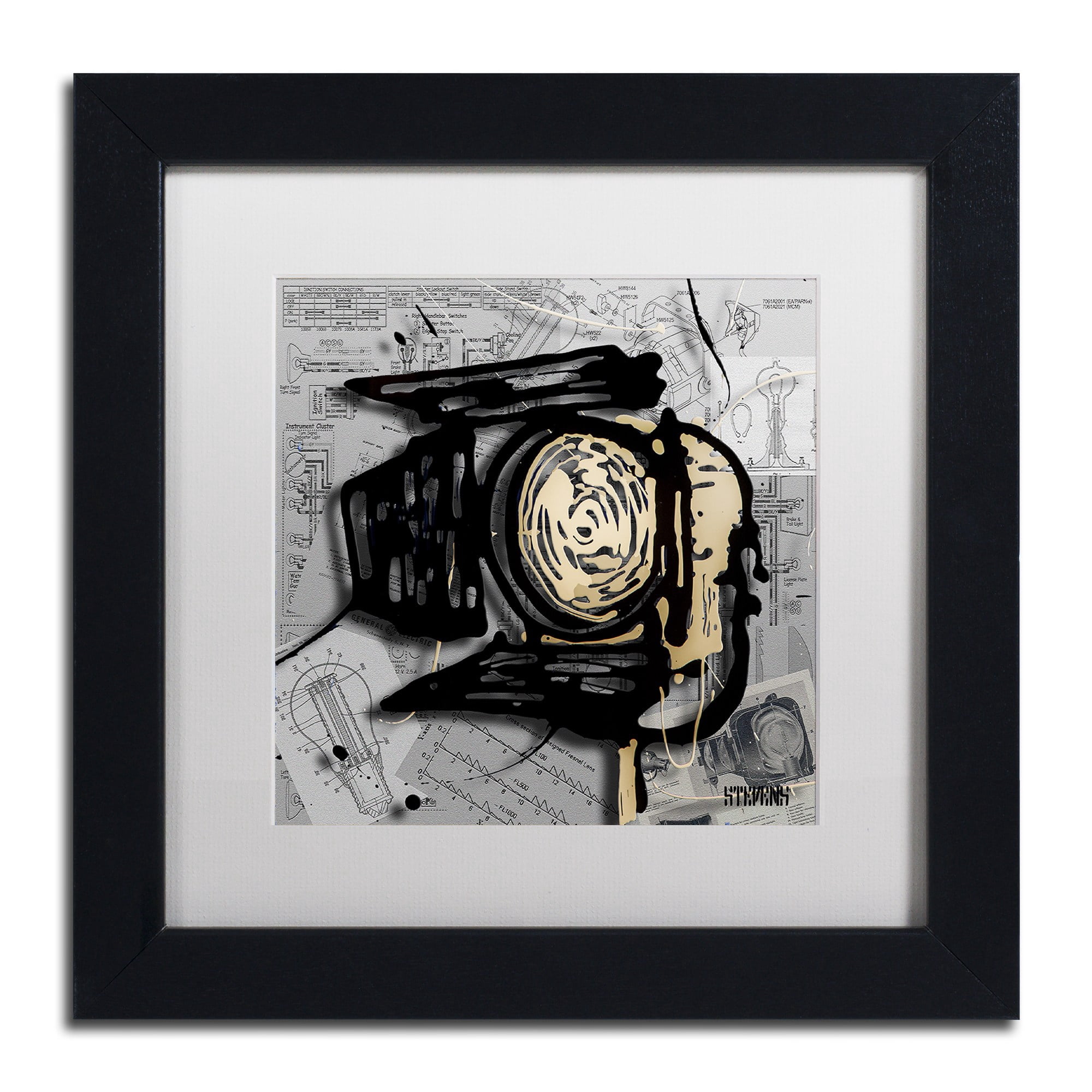 Trademark Fine Art "Movie Light" Canvas Art by Roderick Stevens, White Matte, Black Frame