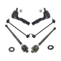 Front Tie Rod End and Sway Bar Link Kit 6 Piece - Compatible with 2007 - 2008 Honda Fit