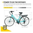thumbnail image 5 of SWAGTRON EB9 Electric City Bike With Shimano 7 SPD Cruiser-Style eBike for Women, 5 of 7