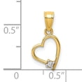 thumbnail image 4 of 10K CZ Heart Pendant, 4 of 4