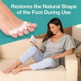 thumbnail image 3 of Toe Spacers Separators Phalangeal Alignment Bunion Relief Hammertoe Corrector Gel Orthotics 1 Pair White, 3 of 3