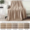 thumbnail image 3 of Exclusivo Mezcla Soft Throw Blanket, 50"x60", Camel, 3 of 6
