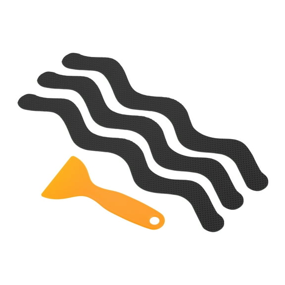 Unique Bargains Anti Slip Grip Tape Non-Slip Traction Strip S Shape for Stairs Black