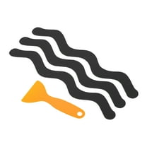 Unique Bargains Anti Slip Grip Tape Non-Slip Traction Strip S Shape for Stairs Black