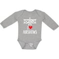 thumbnail image 3 of Inktastic I Love Airshows Boys or Girls Long Sleeve Baby Bodysuit, 3 of 5