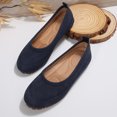 thumbnail image 6 of Flats for Women Dress Shoes: Round Toe Suede Foldable Comfortable Casual Slip On Ballet Loafers for Driving Work 39, 6 of 9
