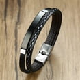 thumbnail image 3 of Bullpiano Bracelets for Men Bracelet Leather Bracelet for Men Fidget Bracelet Mens Bracelet Mens Bracelets Mens Leather Bracelet for Men Men's Bracelets for Couples Bracelets Couple Bracelets, 3 of 8