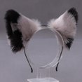 thumbnail image 1 of Horquilla con orejas de felpa para la cabeza, disfraz de Cosplay hecho a mano, orejas de gato, accesorios para el cabello, Aro para el pelo, moda para mujeres y niñas, 1 of 5
