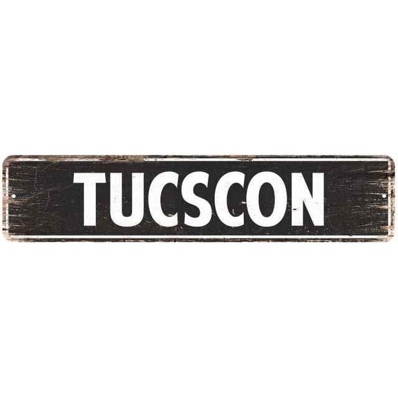 TUCSCON Gift Cities Metal Signs Home Decor Gift 4x18 204180004033