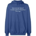 thumbnail image 2 of OXI Hoodie Sweatshirt - I Like About People Their Dogs, Basic Casual Hoodie for Men's and Women Fleece Hoodie Long Sleeve - Indigo Blue X-Large, 2 of 3