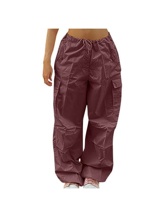 Booker Parachute Pants For Women Drawstring Elastic Waist Ruched Baggy  Cargo Pants Multiple Pockets Jogger Pant
