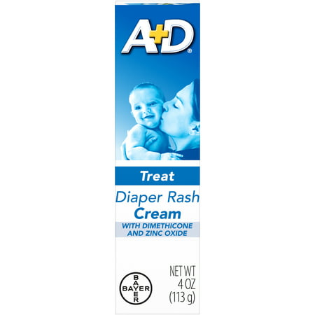 A+D Zinc Oxide Diaper Rash Treatment Cream, 4 Ounce (Best Way To Cure Diaper Rash)