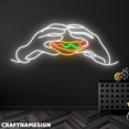 thumbnail image 2 of Craftnamesign Eating Burger Neon Sign, Hamburger Store Wall Art, Burger Wall Decor, 2 of 5