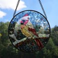 thumbnail image 2 of Cardinal Christmas Ornament, White Cardinal Stained Glass Window Hangings, White Cardinal Decor, White Cardinal Decoration For Christmas Tree 2025 White-179HD200, Cardinal Stained Glass Art, 2 of 5