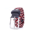 thumbnail image 2 of Minnieouse Cinturón trenzado para hombre, pretina tejida para vaqueros, pretina decorativa para ropa, pretina ajustable sin agujeros, correa con hebilla Cinturones rojo azul y blanco Minnieouse AP012253-07, 2 of 6