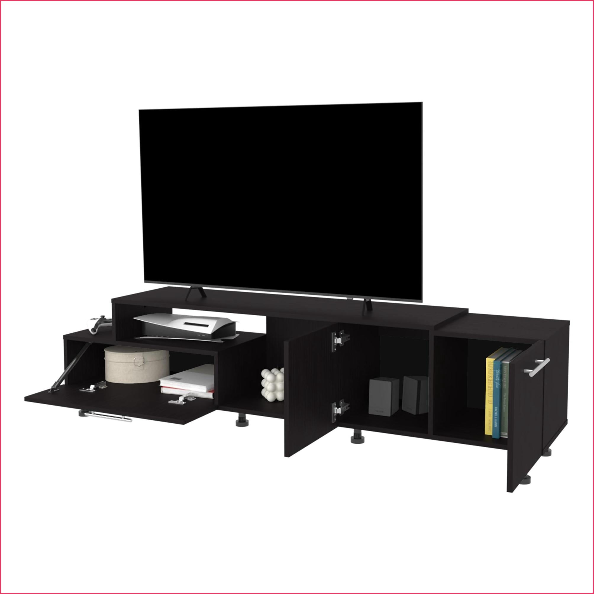 TV Furniture Modern Liberty Entertainment Center with Drop-Down Door, Adjustable Legs & Storage | TV Size Ranges 60-69 inches | Wenge