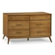 Mid-Century Six Drawer Dresser - Castanho Finish - Walmart.com