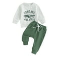 thumbnail image 2 of Toddler Boy Girl Football Outfits 6M 12M 18M 24M 3Y Sundays Are for the Bird Eagle Sweatshirts Top Pants Set 2Pcs Game Day Clothes, 2 of 10