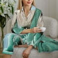thumbnail image 4 of Goofa Dog Wrapped in Towel Printed Women’s 2 Piece Pajama Set Super,Pajamas Women's Long Sleeve Sleepwear Soft Button Down Loungewear Pjs Lounge Set Nightwear-Medium, 4 of 9