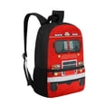 thumbnail image 2 of Jeiento Fire Truck School Backpack for Boys Elementary Bookbag Back Pack Purse Red Kids Middle High School Bags Rucksack for Kindergarten Students Daypack Back To School Supplies, 2 of 6