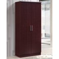 thumbnail image 2 of Pemberly Row 2 Door Armoire with 4 Shelves in Mahogany, 2 of 6