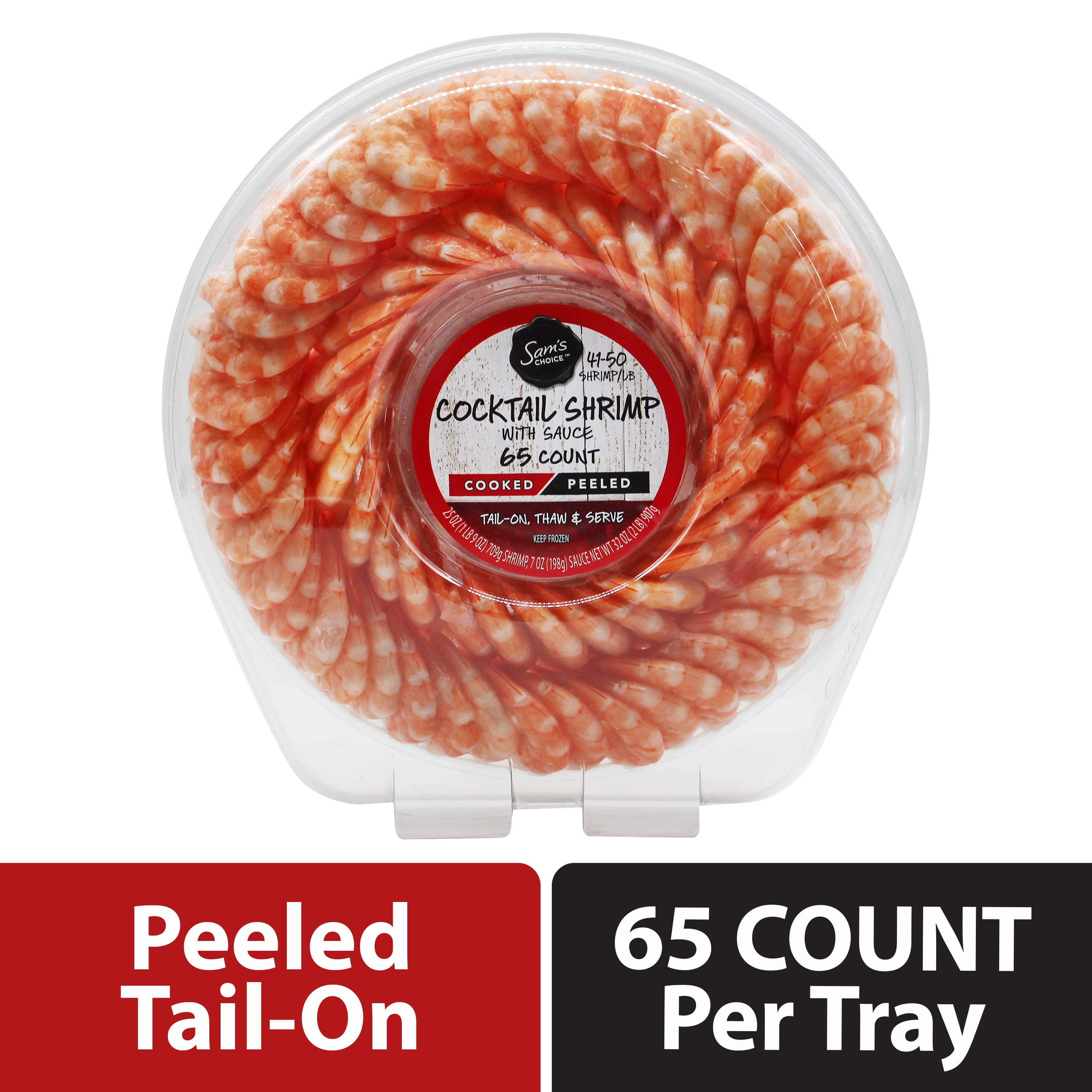 Sam's Choice Premium Frozen Cooked Medium Shrimp Cocktail Ring with
