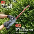 thumbnail image 4 of Cordless Hedge Trimmer, UNTIMATY 21V Electric Bush Trimmer with 20" Double Action Blade, Double Safety Handle, 3.0Ah Battery & Charger, for Shrub Cutting, Trimming,Grey, 4 of 8