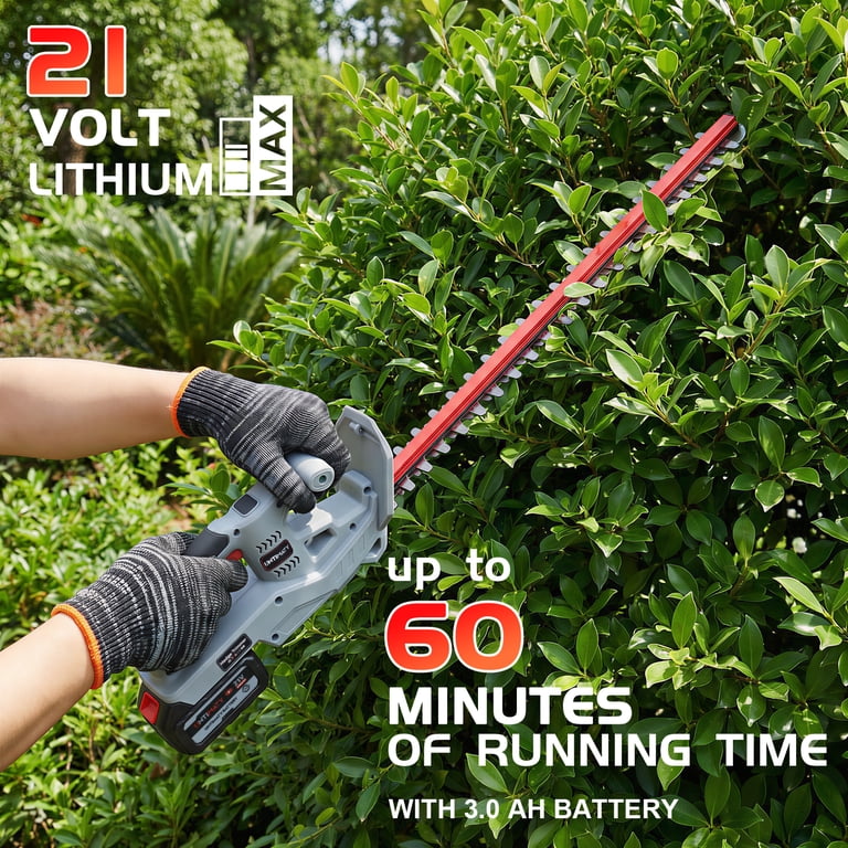 UNTIMATY 21V Cordless Hedge Trimmer, 20" Dual-Action Blade photo 4