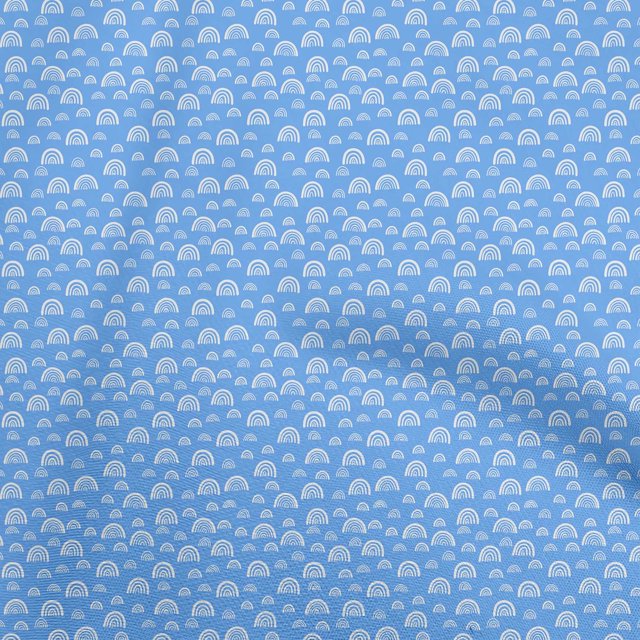 oneOone Velvet Medium Blue Fabric Rainbow Sewing Craft Projects Fabric Prints By Yard 58 Inch Wide