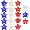 thumbnail image 1 of 30Pcs 4th of July Star Shaped Rattan Balls Decoration, 2.36 Inch Star Shaped Wicker Balls for Home Decor DIY Vase Bowl Filler Ornament Wedding Table Decoration (Red, White, Blue), 1 of 7