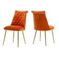 thumbnail image 2 of Clihome Modern Upholstered Dining Chairs Set of 2 Side Chair for Living Room, Orange, 2 of 7