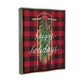 thumbnail image 3 of Stupell Industries Happy Holidays Tartan Sled Graphic Art Luster Gray Floating Framed Canvas Print Wall Art, Design by Amanda McGee, 3 of 6