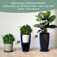 thumbnail image 4 of FIASON 2 Pack 21 Inch Tall Planters, Glossy Ceramic Blue Plant Pots with Drainage Hole & 2-in-1 Saucer, Large Indoor Outdoor Flower Pots for Front Porch Patio Balcony, 4 of 11