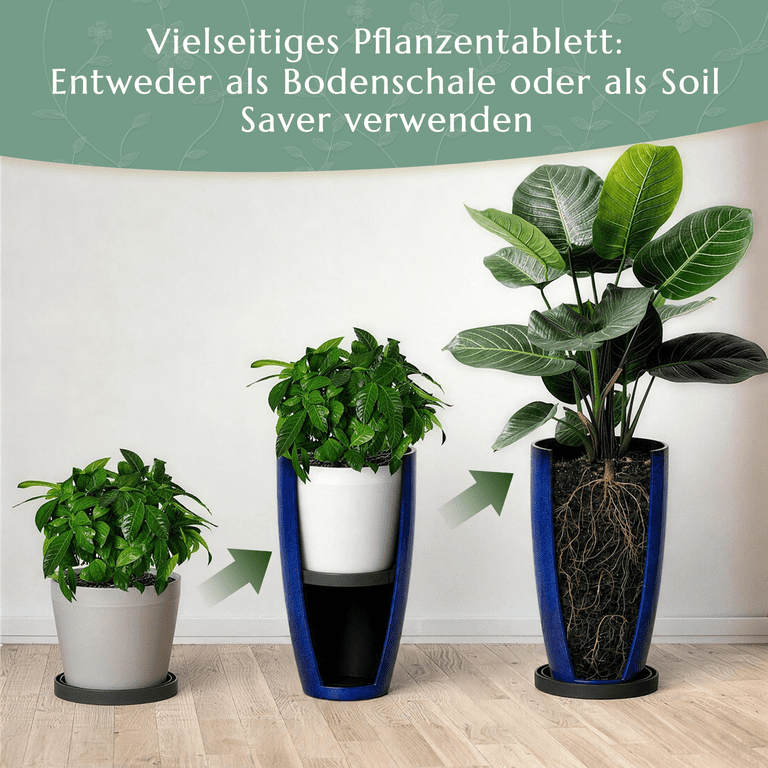 Fiason 2-Pack 21 Inch Tall Blue Ceramic Planters photo 4