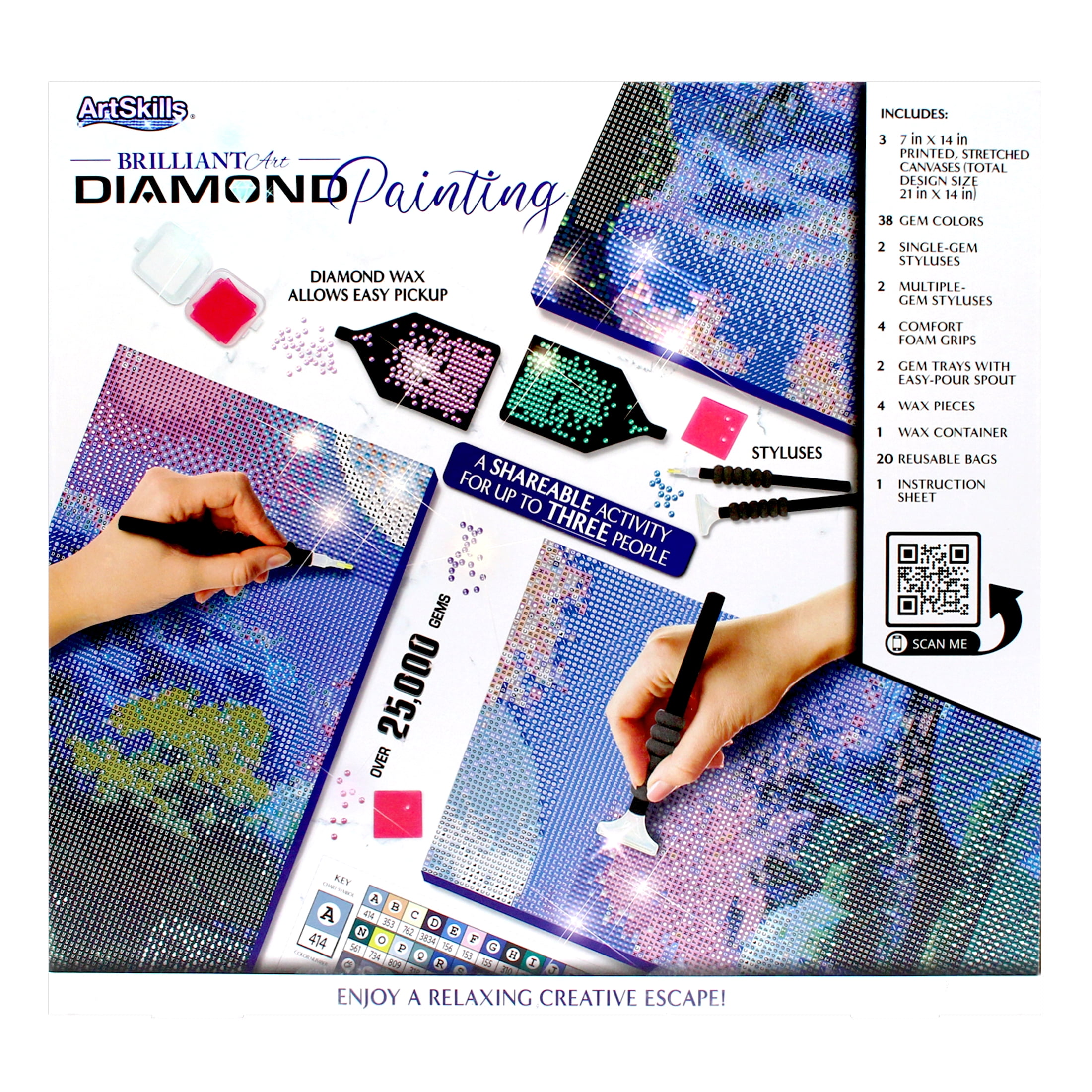 ArtSkills Brilliant Art Diamond Painting Craft Kit, Mystical Garden