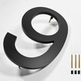 8 In Modern Floating House Numbers Large Black Shadow Home Address