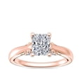 thumbnail image 1 of 1.20 T.C.W Radiant Shape Natural Diamond Latest Design Solitaire Wedding Ring for Ladies Solid 14K Rose Gold Size 8, 1 of 1