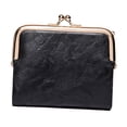 thumbnail image 1 of Cartera corta Titular de múltiples tarjetas Portátil Moda PU Cuero Casual Llavero Cartera Tarjeta de crédito Monedero Cartera de mano para mujeres Negro Fernando Cartera corta, 1 of 8