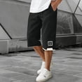 thumbnail image 4 of Ceisia Men's Big & Tall Solid Color Elastic Waist Drawstring Pocket Casual Sports 7 Inch Shorts Black 8XL Gifts for Father, 4 of 9