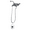 Chrome, variant on BRIGHT SHOWERS Shower Faucet Set, Shower Valve Trim Kit, Shower System 4-Spray Rainfall Shower Head and Handshower Trim Combo with Hose, Single-Handle Shower Fixture, Oil-Rubbed Bronze(Valve Included)