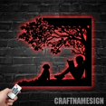 thumbnail image 2 of Craftnamesign Girl Book Reading And Dog Metal Wall Art LED Light, Book Lover Sign, Book Home Decor, 2 of 5