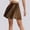 Brown, variant on Generic Women Summer Wrap Skirt Casual High Waist Self Tie Skirts Stretchy Flared Trendy Comfy Flowy Tennis Skater Skirt