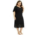 thumbnail image 5 of WBQ Women's Plus Size Nightgown Pajamas Soft Sleepwear Nightgowns, 5 of 7