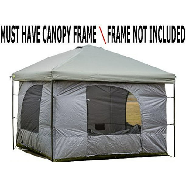 Standing Room 100 XL Family Cabin Camping Tent With 8.5 feet of Head Room,4  Big Screen Doors, Fast & Easy Set Up. Canopy Frame Not Included!