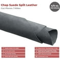 thumbnail image 2 of ELW Chap Splits Suede 4-5 oz 1.6-2mm Dark Grey Pre-Cut Piece 2-4 SQ FT 2 PCS Bundle - Split Leather AB Grade Cowhide - Perfect for Auto Garments Chaps Bags Vest Aprons Saddles Moccasins, 2 of 7